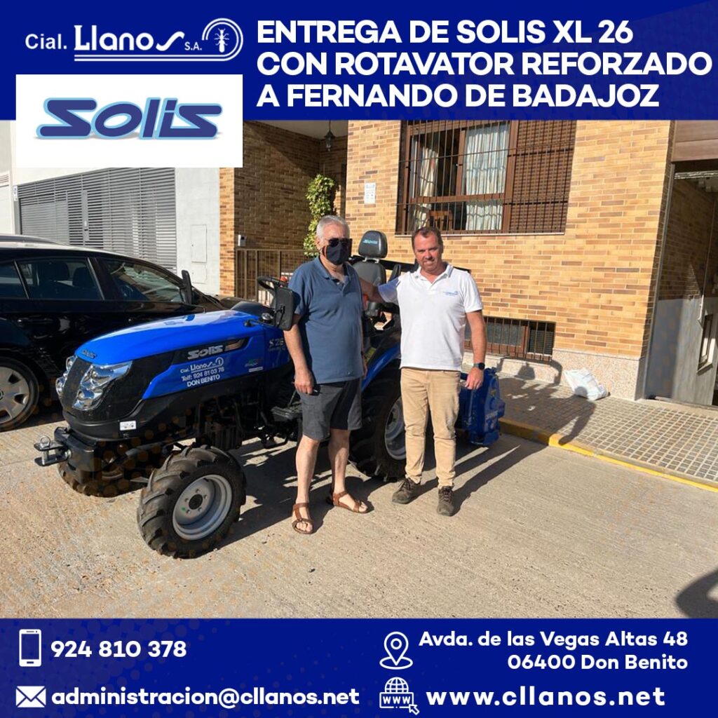 comercial llanos maquinaria agrícola y jardinería - ENTREGA DE SOLIS XL 26 CON ROTAVATOR REFORZADO