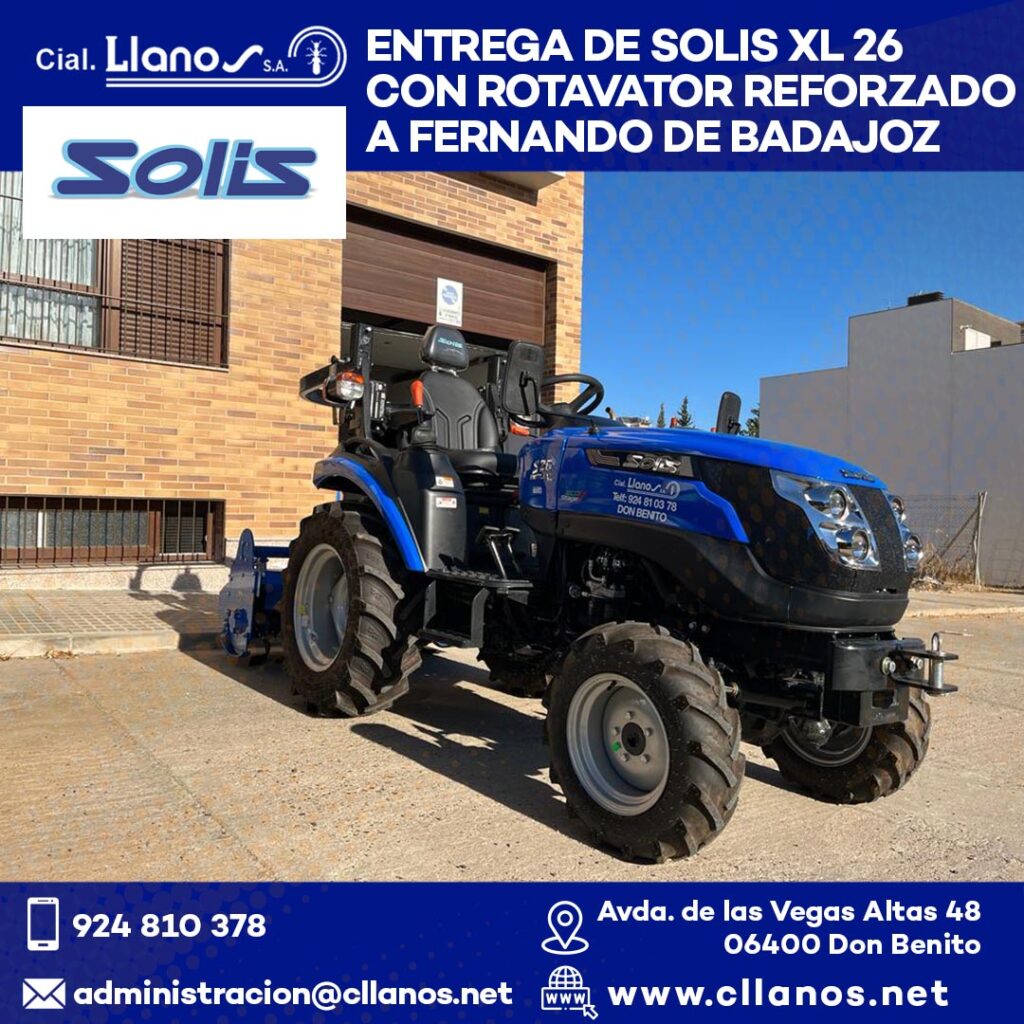 comercial llanos maquinaria agrícola y jardinería - ENTREGA DE SOLIS XL 26 CON ROTAVATOR REFORZADO