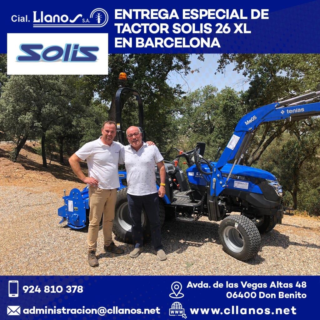 comercial llanos maquinaria agrícola y jardinería - ENTREGA ESPECIAL DE SOLIS XL 26 EN BARCELONA