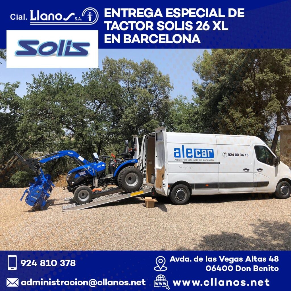 comercial llanos maquinaria agrícola y jardinería - ENTREGA ESPECIAL DE SOLIS XL 26 EN BARCELONA