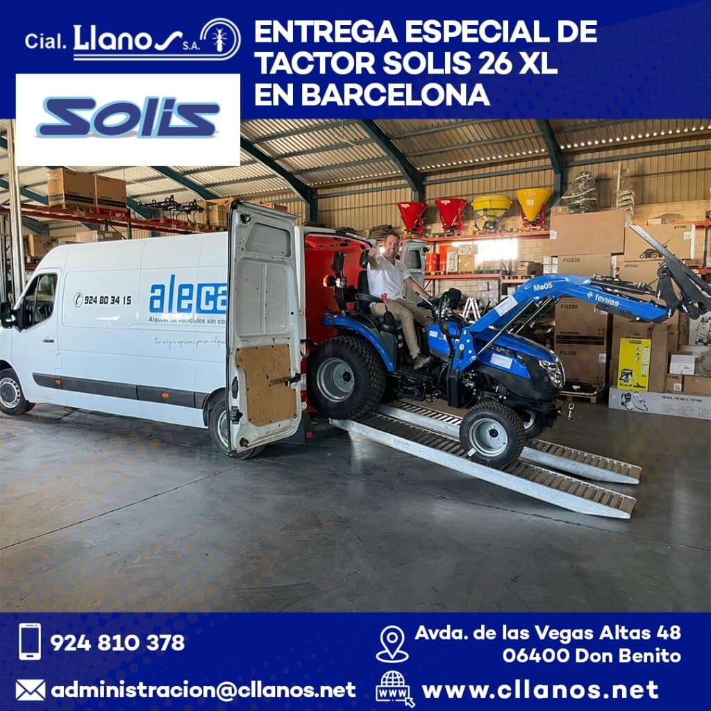 comercial llanos maquinaria agrícola y jardinería - ENTREGA ESPECIAL DE SOLIS XL 26 EN BARCELONA