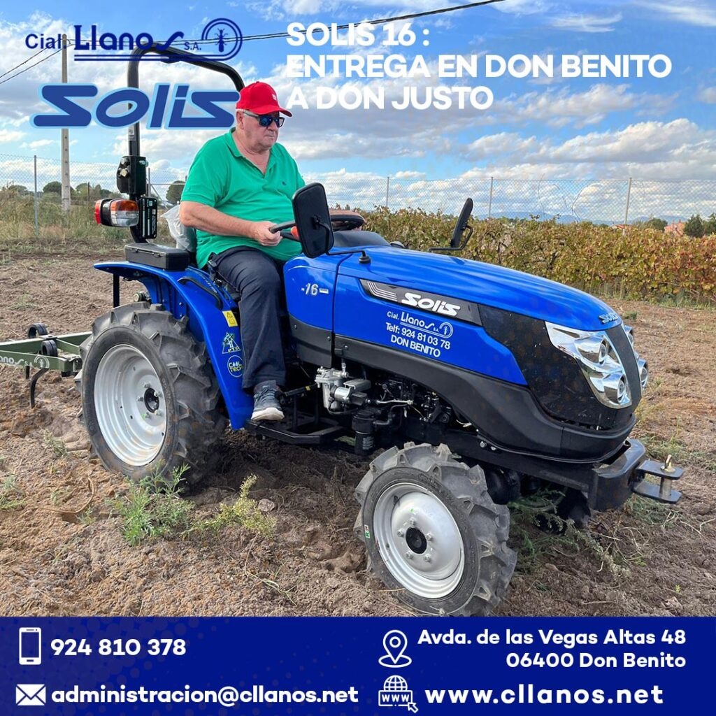 Comercial llanos maquinaria agrícola y jardinería - Entrega de Solis 16 a Don Justo en Don Benito