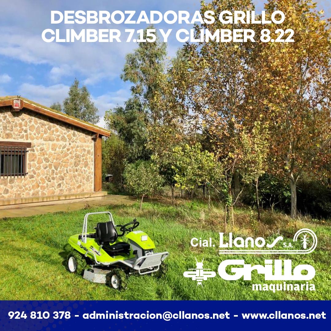 comercial llanos maquinaria agrícola y jardinería - DESBROZADORAS GRILLO CLIMBER 7 y CLIMBER 8 en comercial llanos