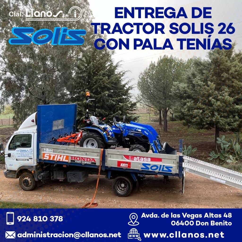 comercial llanos maquinaria agrícola y jardinería - Solis 26 con Pala Tenías 2