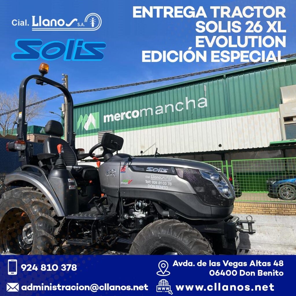 comercial llanos maquinaria agrícola y jardinería - ENTREGA DE TRACTOR SOLIS 26 XL EVOLUTION EDICIÓN ESPECIAL