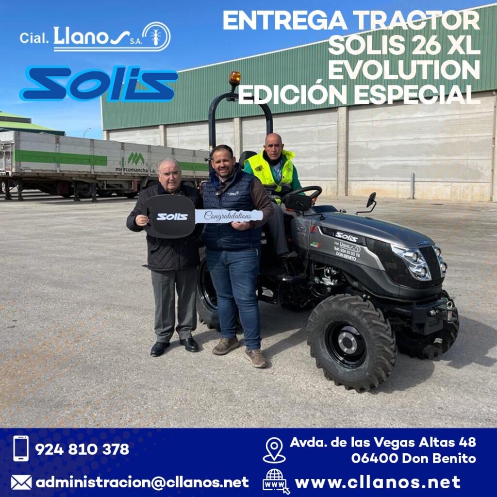 comercial llanos maquinaria agrícola y jardinería - ENTREGA DE TRACTOR SOLIS 26 XL EVOLUTION EDICIÓN ESPECIAL