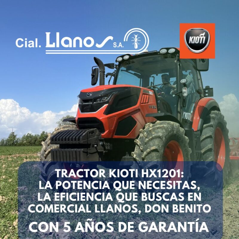 Tractor Kioti HX1201_ La potencia que necesitas, la eficiencia que buscas en Comercial Llanos, Don Benito