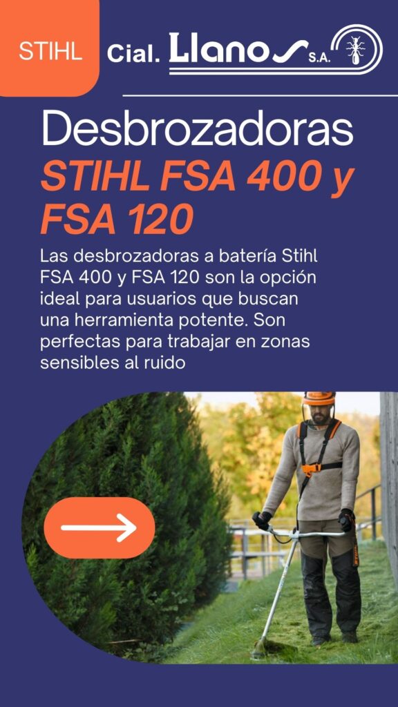 Desbrozadora Stihl FSA 400 Y FSA 120 en Comerial Llanos -Las Mejores Desbrozadoras Stihl en Stock para Entrega Inmediata en Extremadura - Comercial Llanos